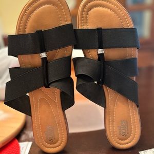 Black sandals, size 12, Catherine’s good souls